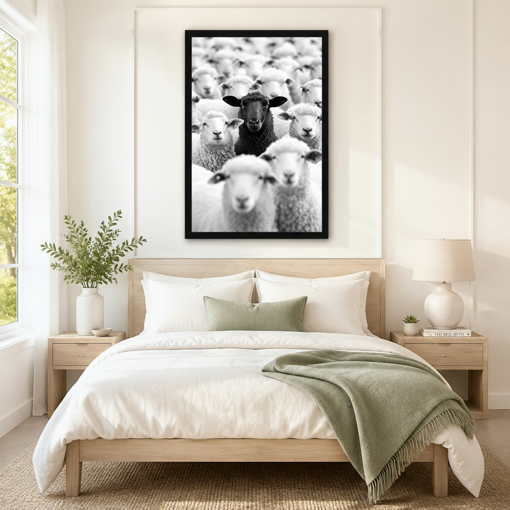 Black Sheep Canvas Art | Stand Out Wall Decor