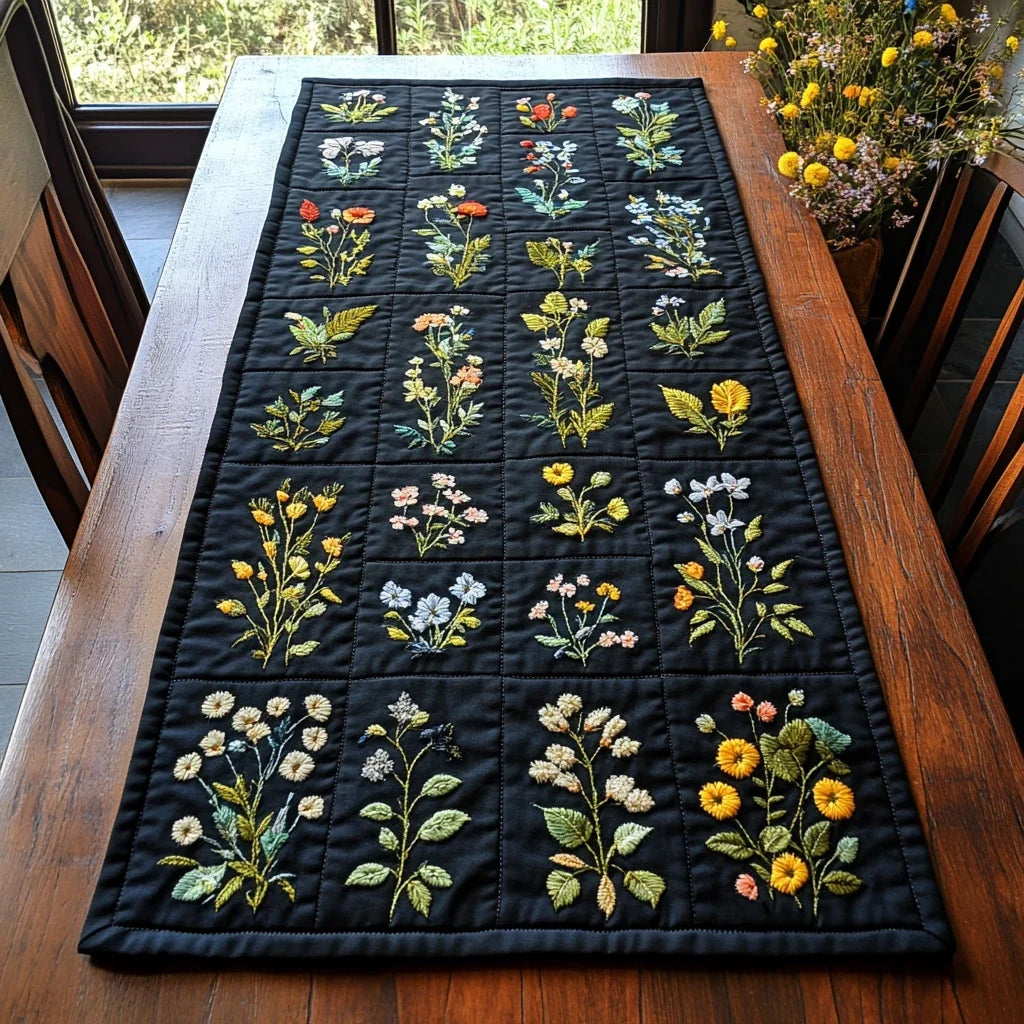 Bloom Path Quilted Table Runner