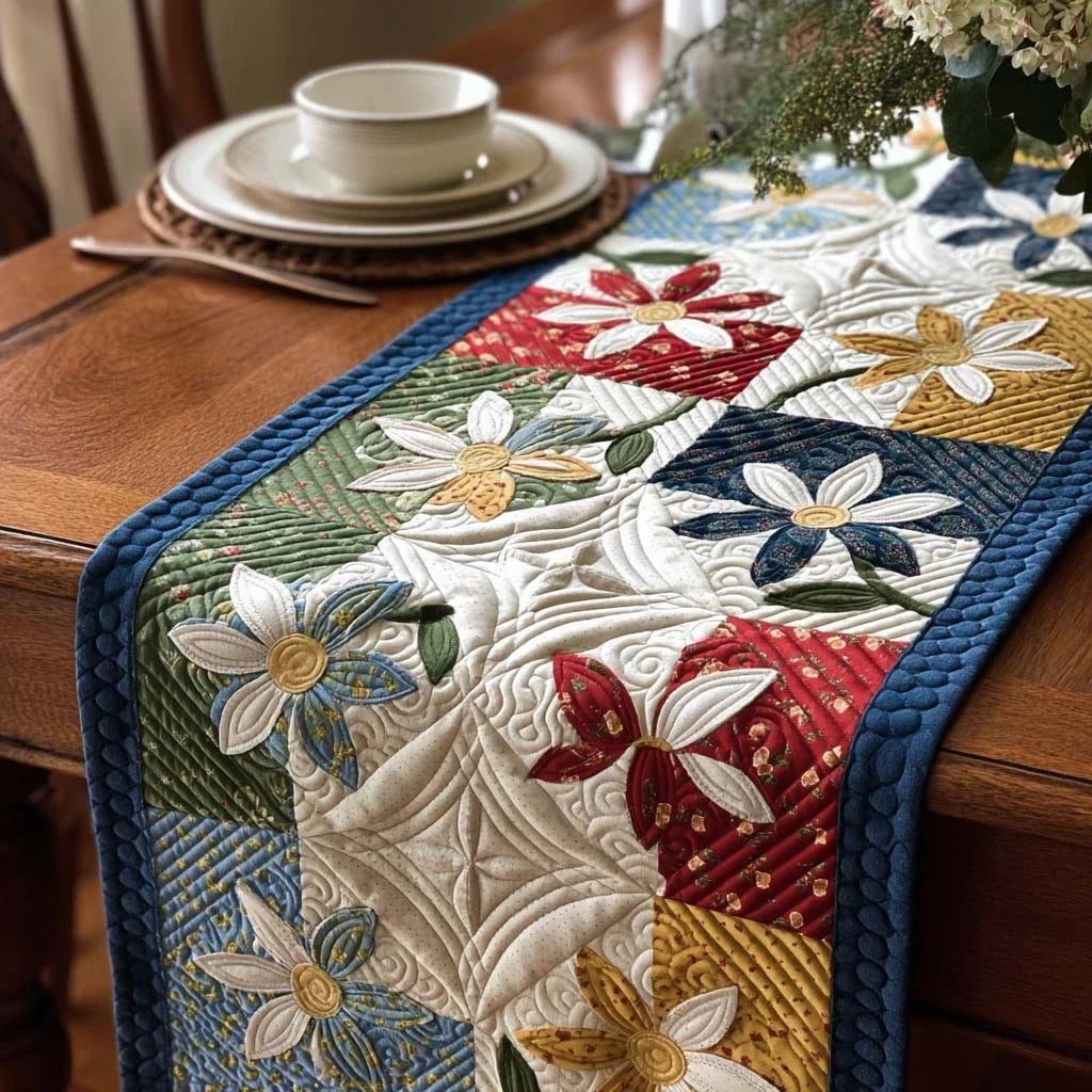 Blooming Seasons Quilted Table Runner