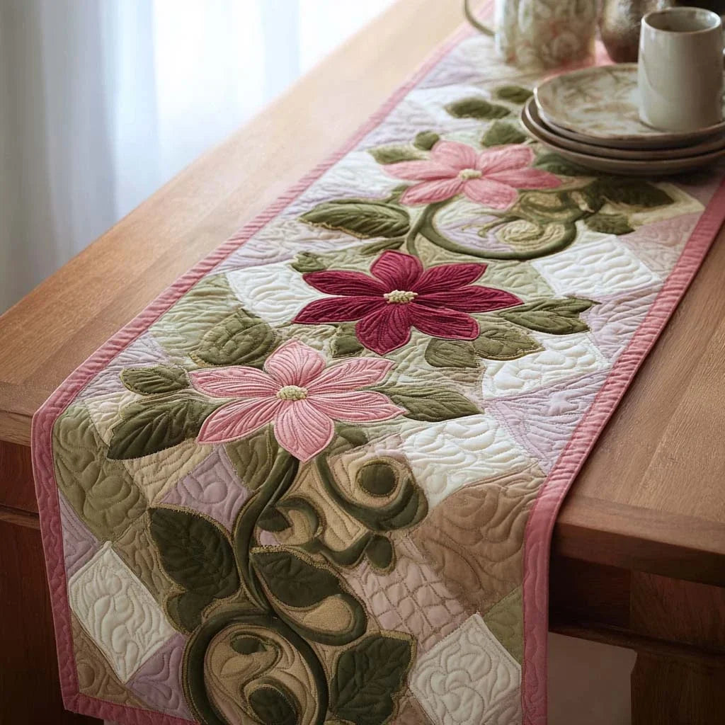 Blooming Tradition Quilted Table Runner