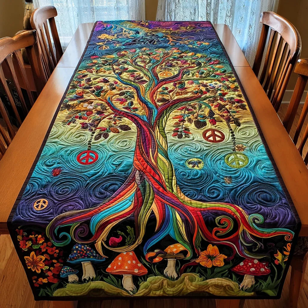 Blooming Trees Quilted Table Runner