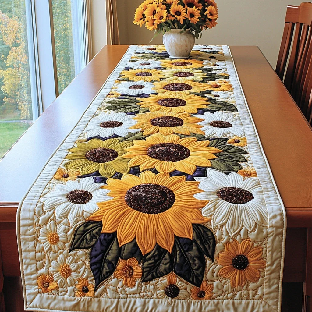 Bloomstone Walk Quilted Table Runner