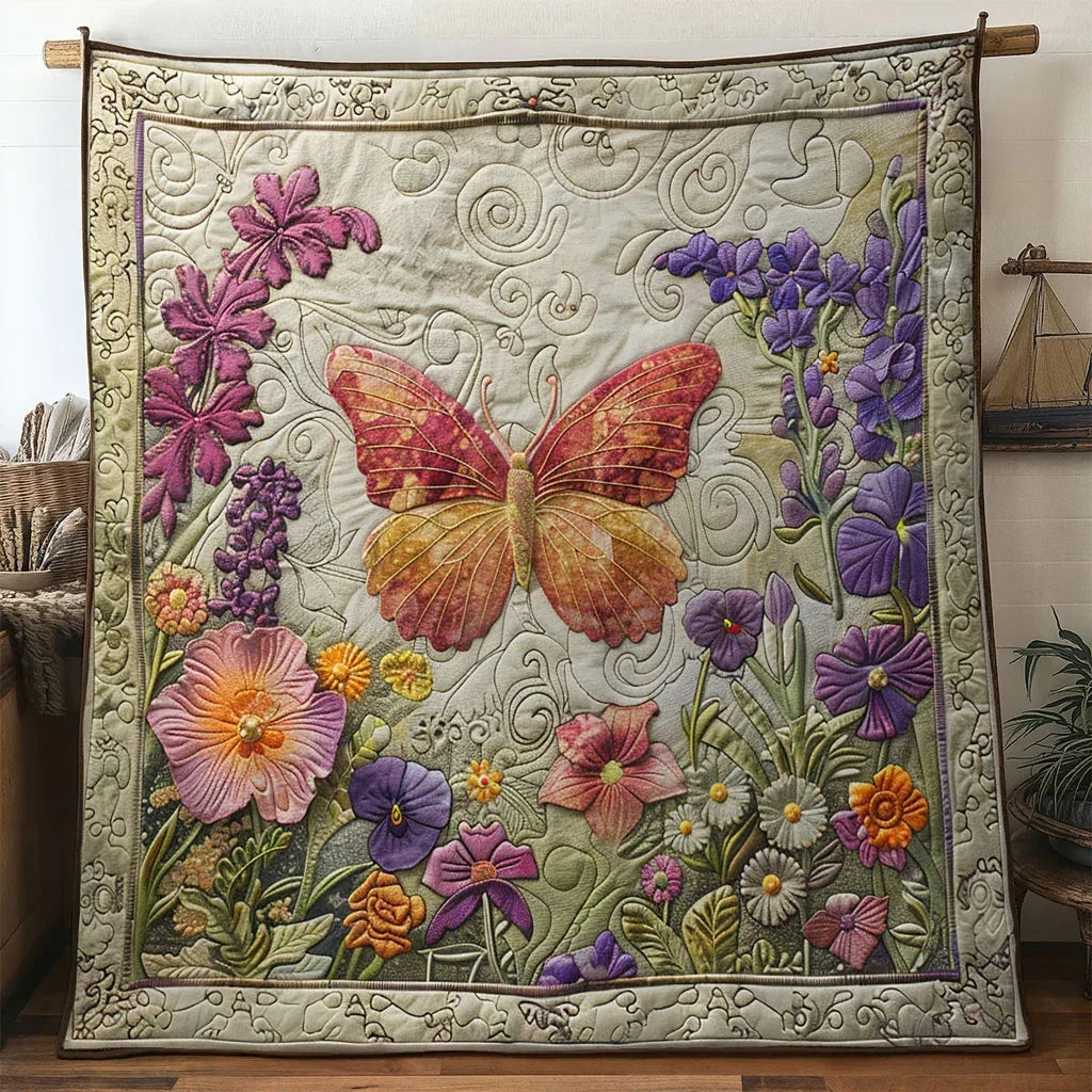Blossom Butterfly Quilt Blanket
