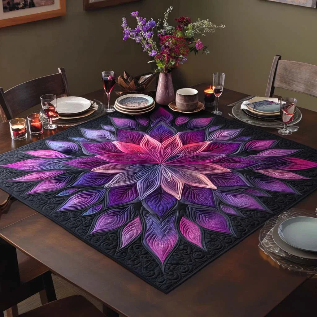Blossom Dance Quilted Table Topper