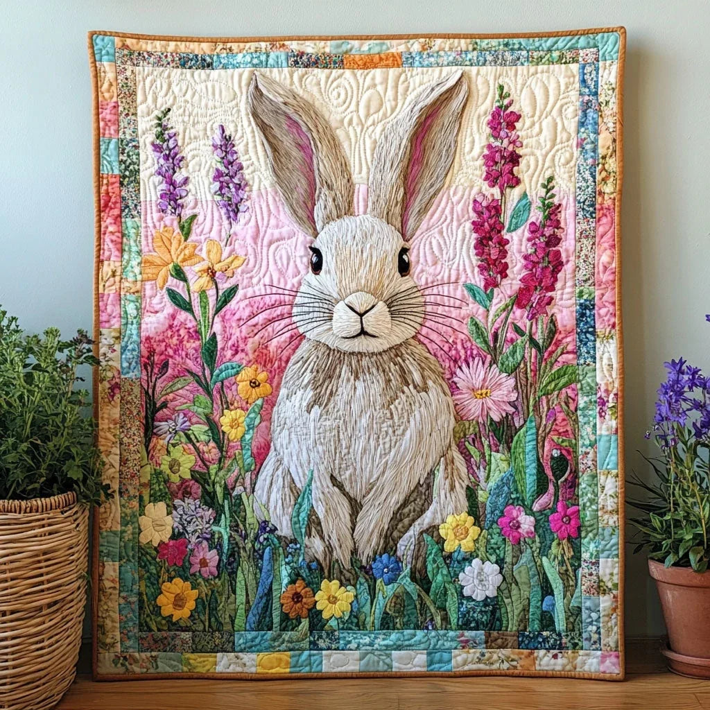 Blossom Rabbit Quilt Blanket