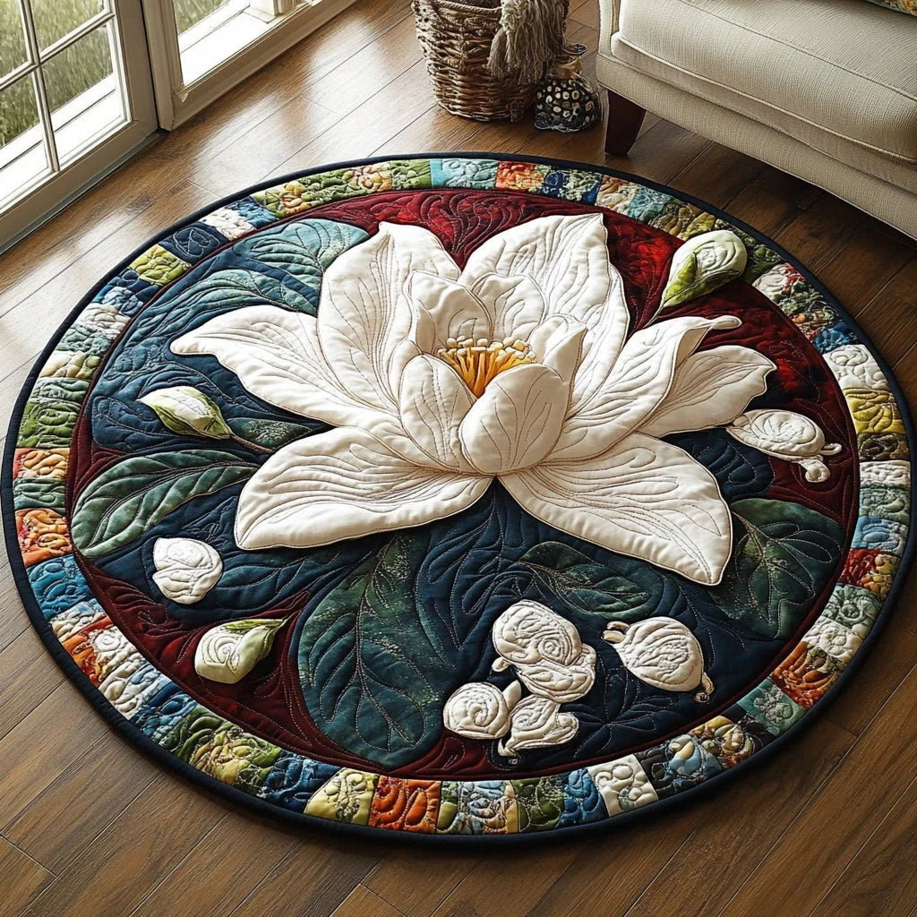 Blossom Veil Quilted Round Mat