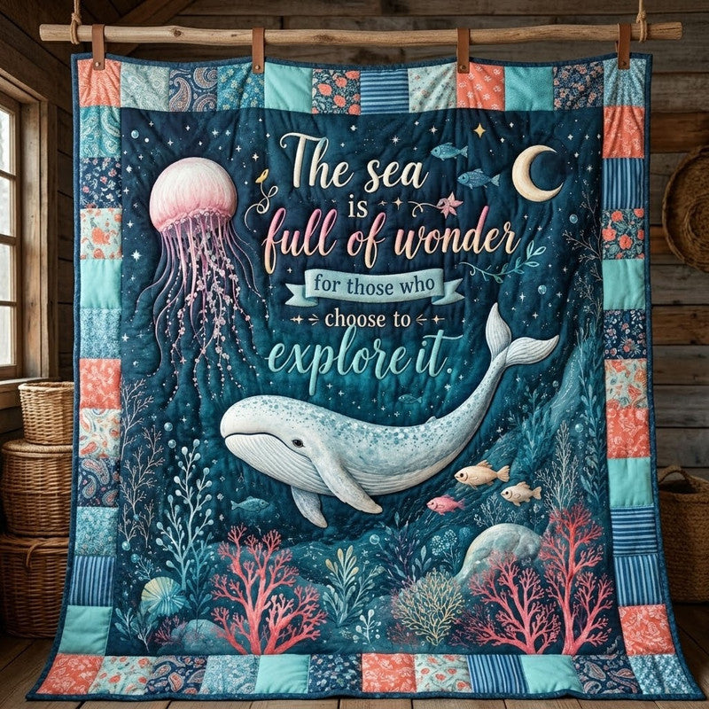 Blue Miracle Quilt Blanket - Quilted Blanket by Wild and Way