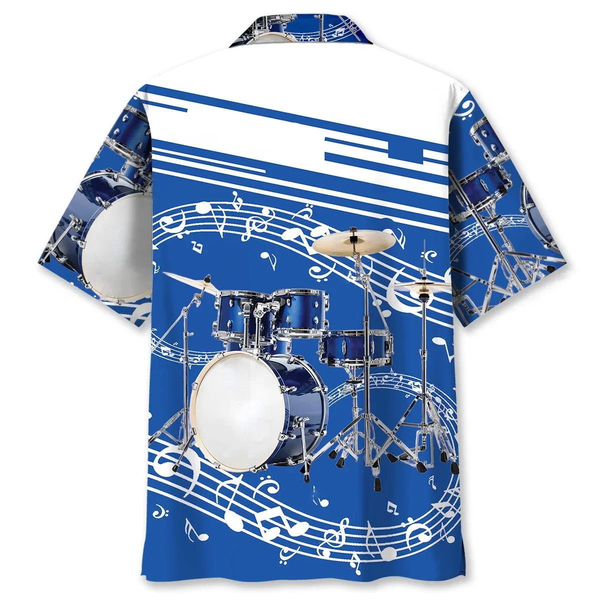 Blue Drum Set Hawaiian Shirt - XL - hawaiian shirt