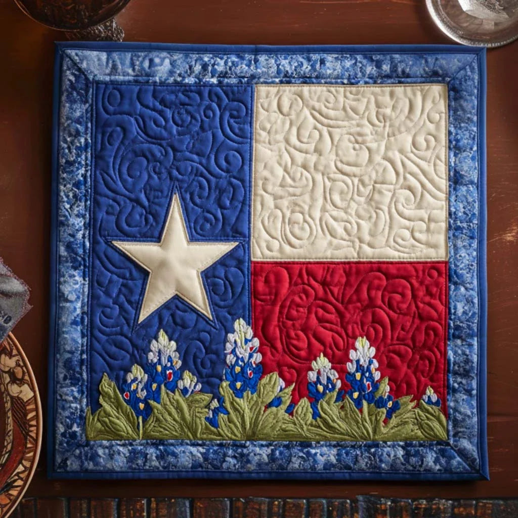 Bluebonnet Prairie Charm Quilted Table Topper