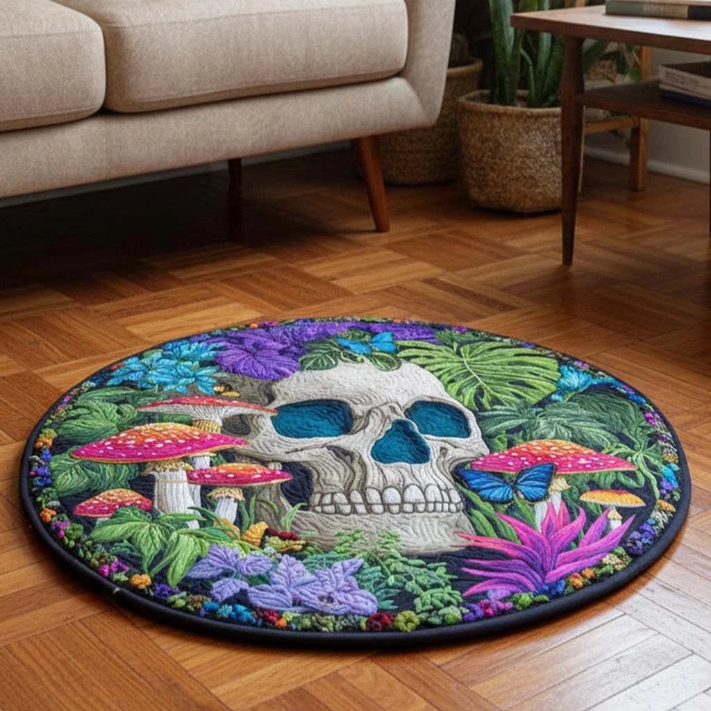 Bone Garden Quilted Round Mat