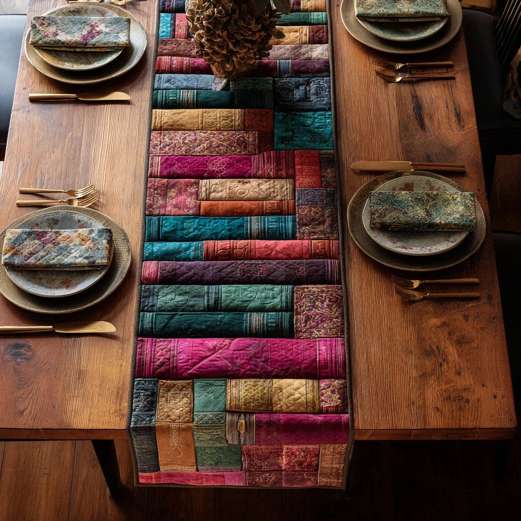 Book Hearth Quilted Table Runner