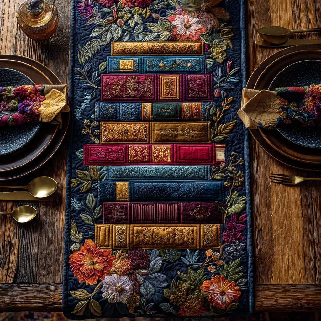 Book Loom Quilted Table Runner