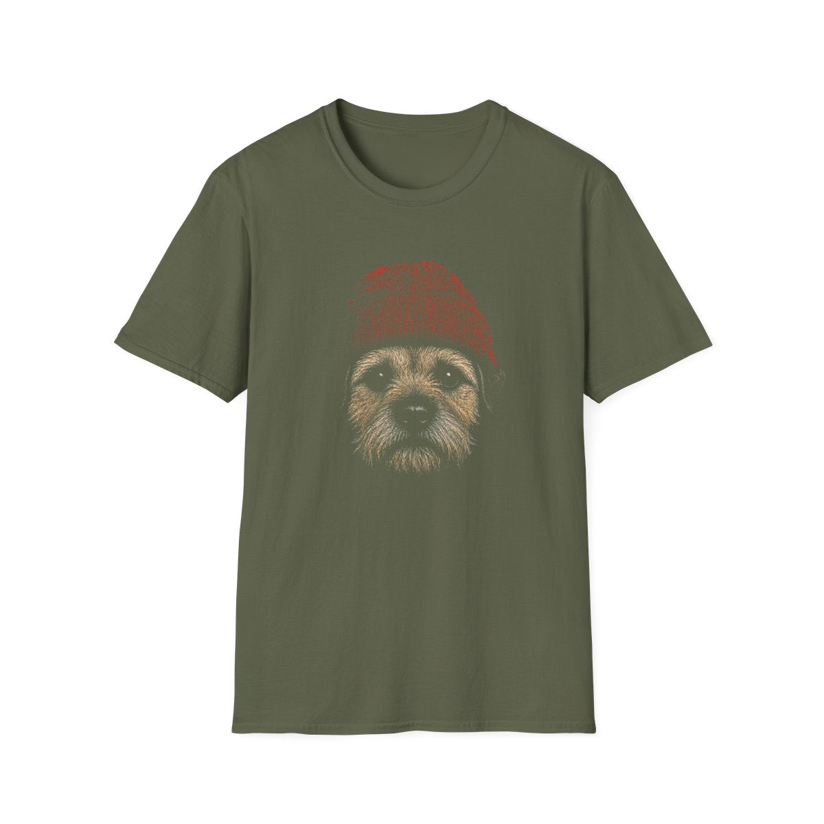 Border Terrier In Beanie Tee