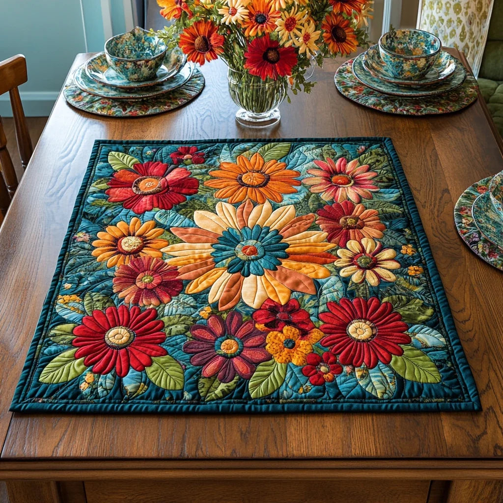 Botanic Glow Quilted Table Topper