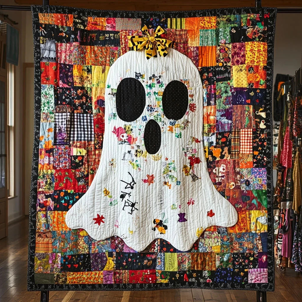Bowtie Boo Quilt Blanket