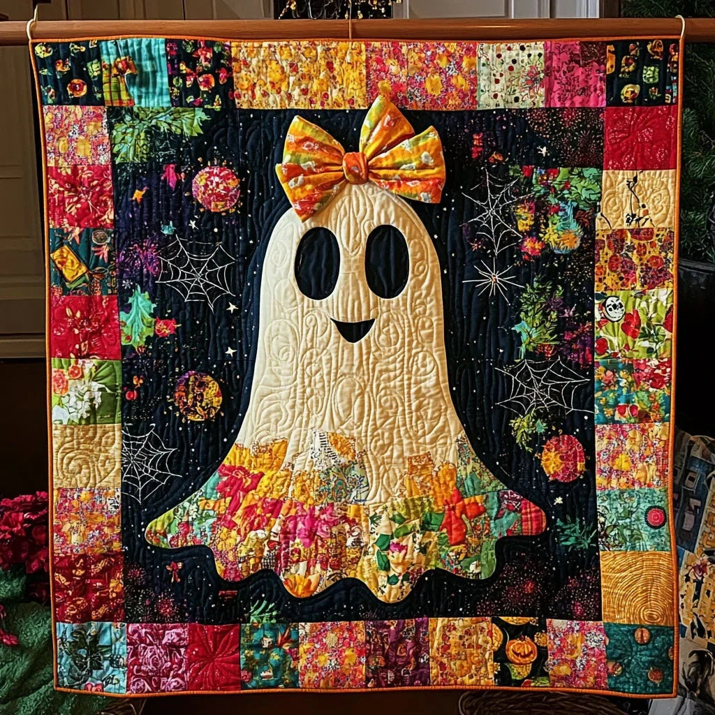 Bowtie Boo Quilt Blanket