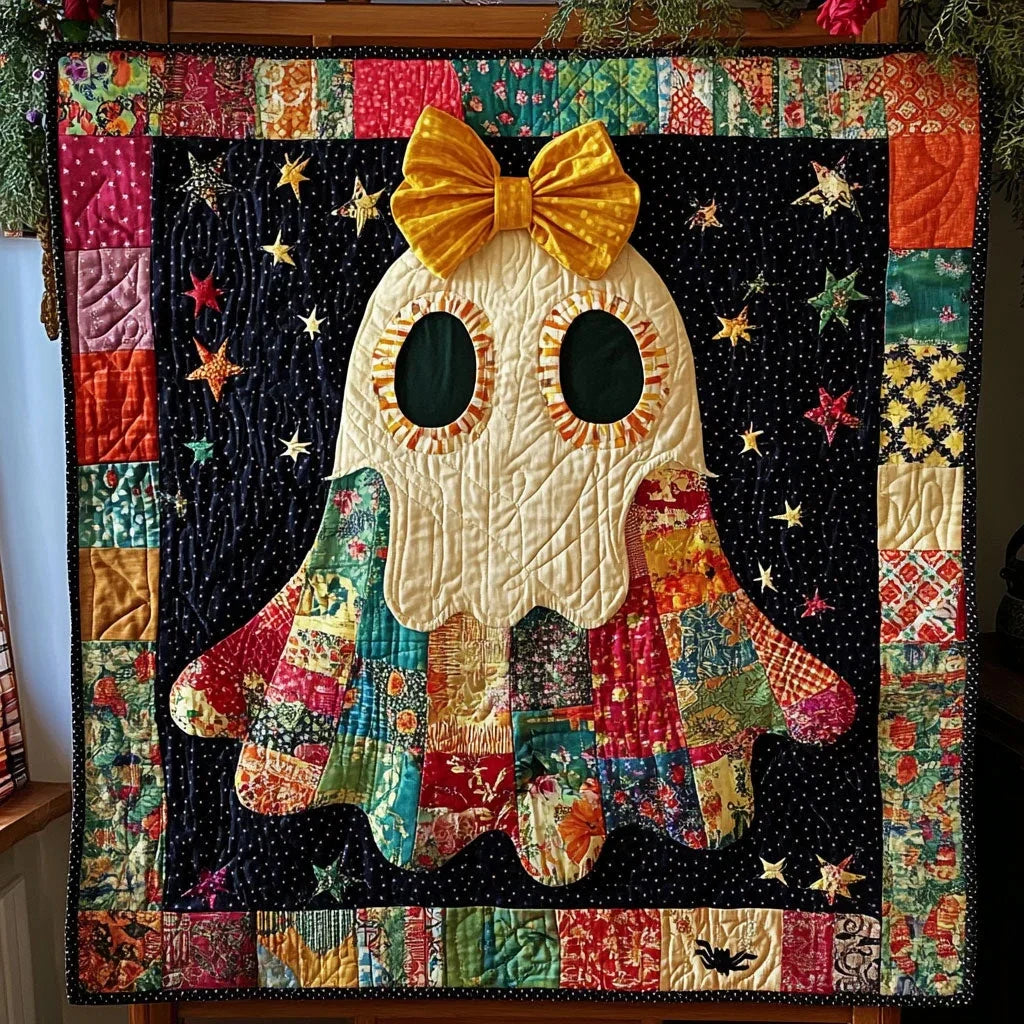 Bowtie Boo Quilt Blanket