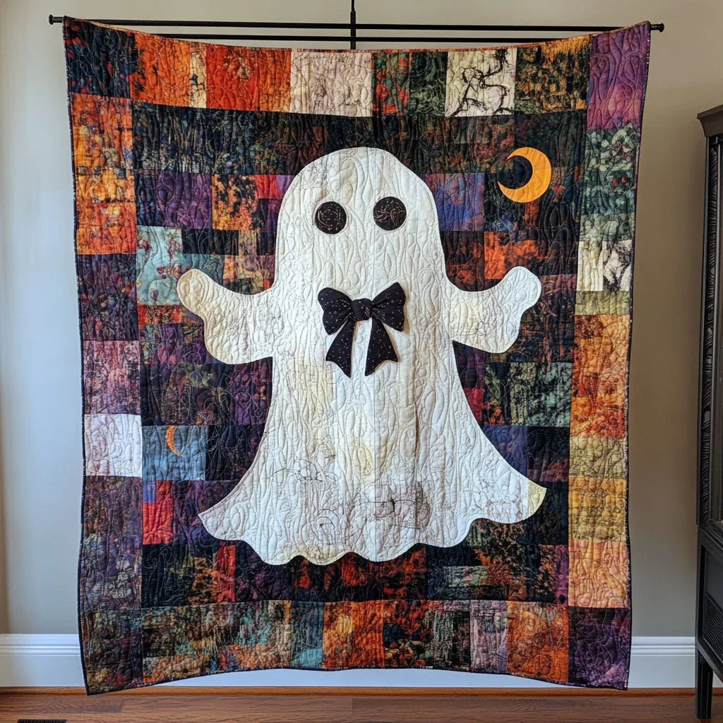 Bowtie Boo Quilt Blanket