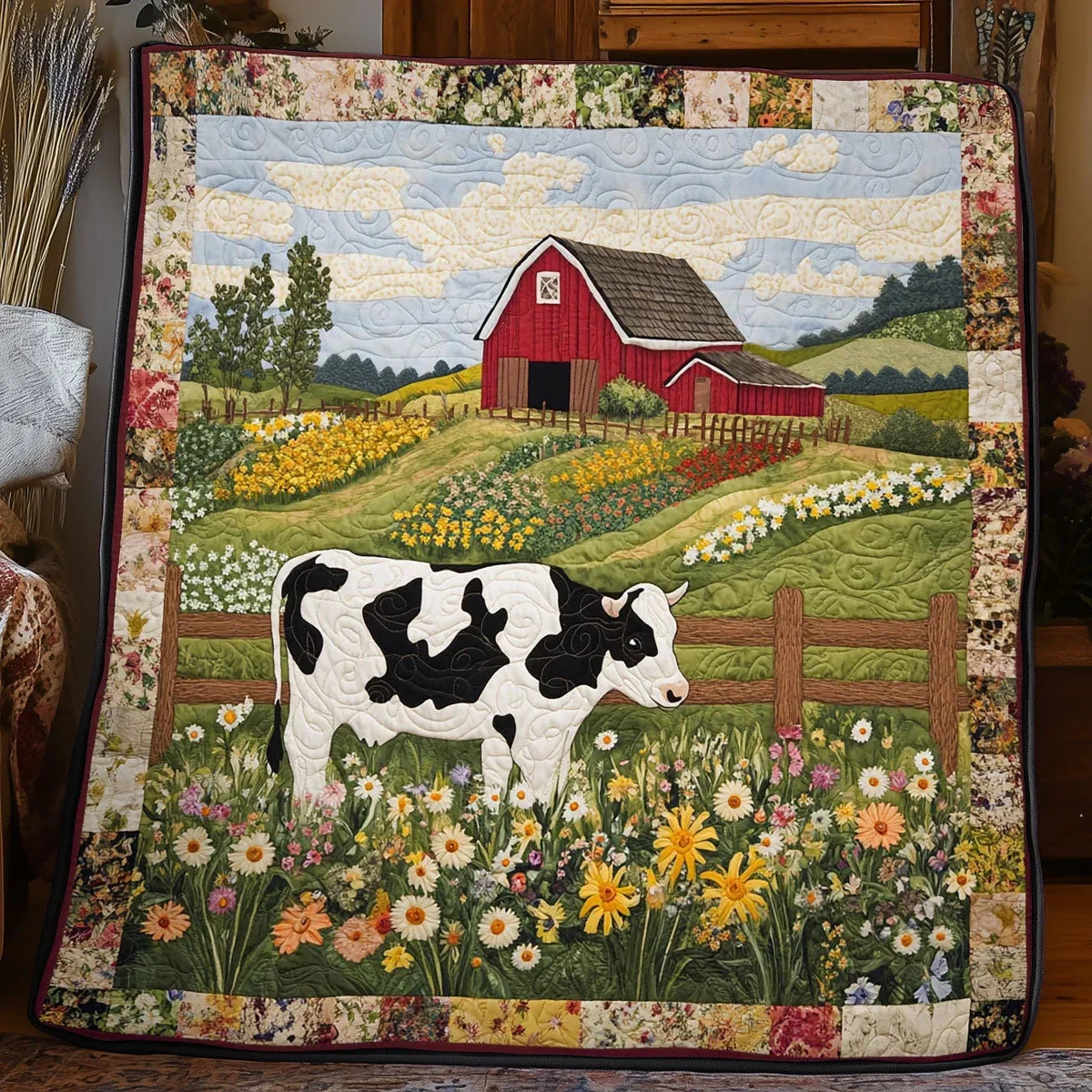 Bucolic Wildflower Friend Quilt Blanket