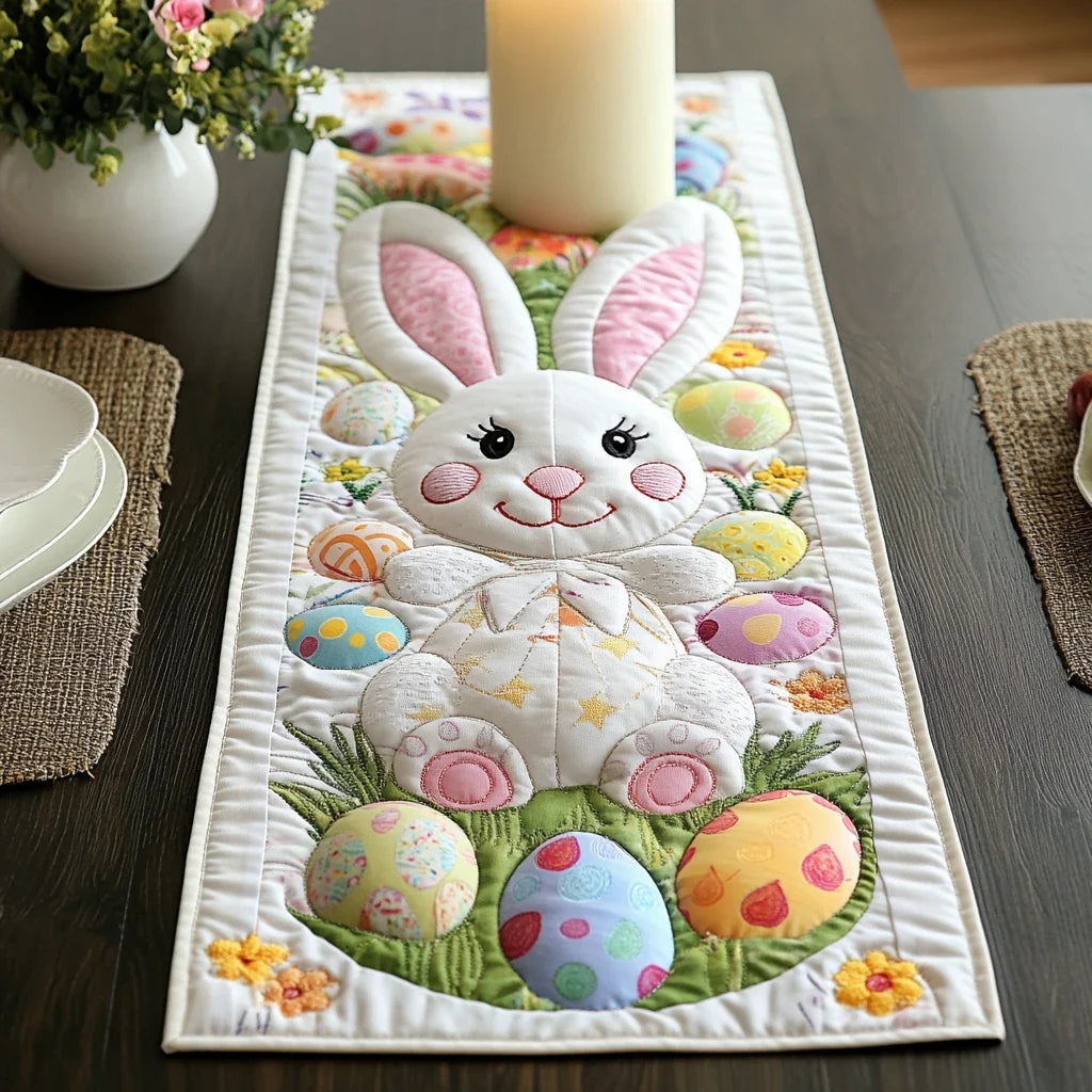 Bunny Meadow Quilted Table Runner