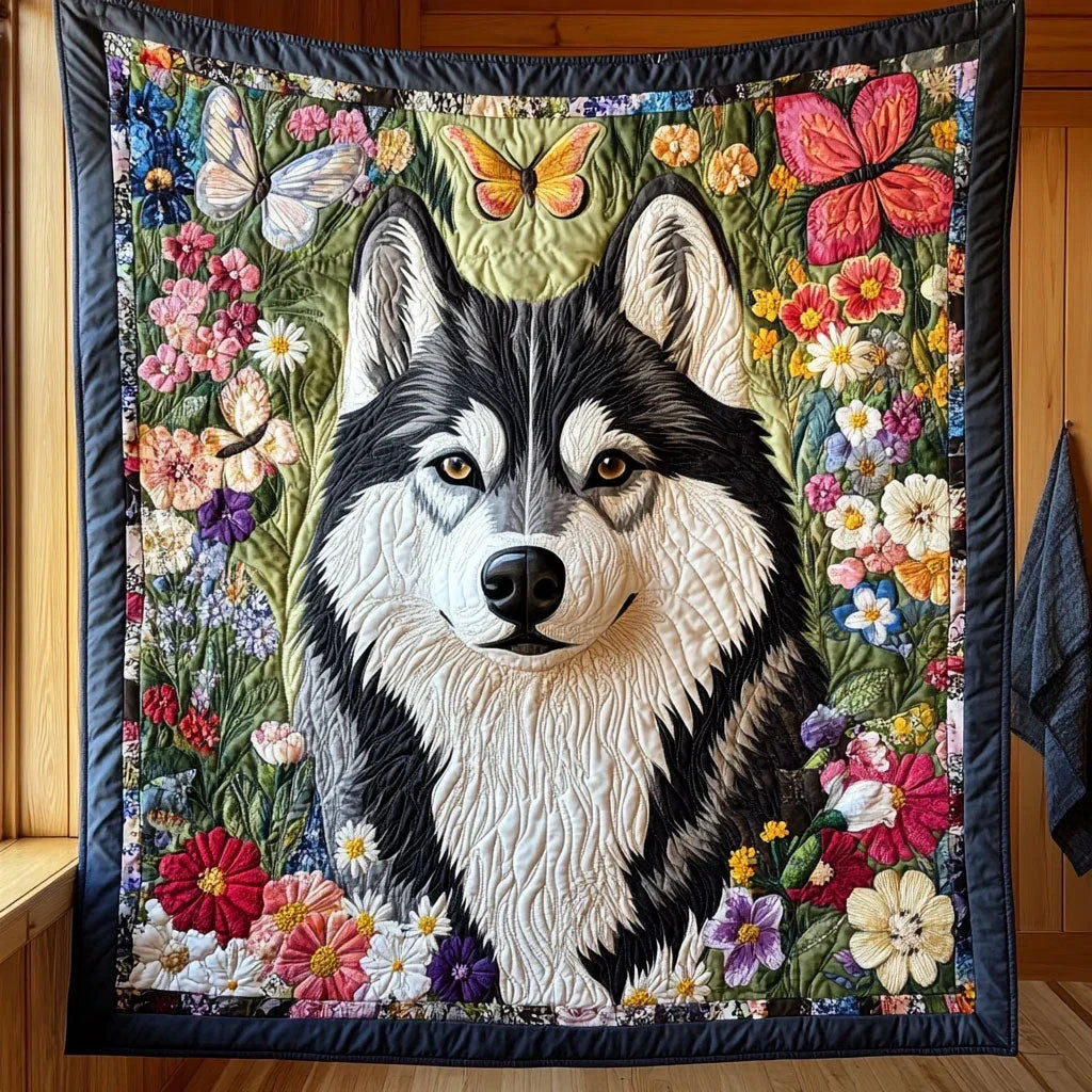 Butterfly Breeze Husky Quilt Blanket