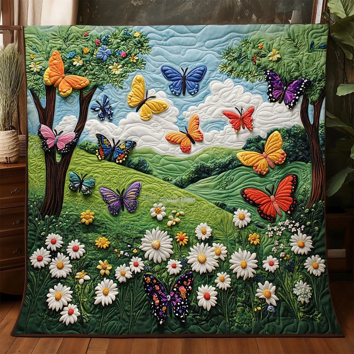 Butterfly Garden Quilt Blanket