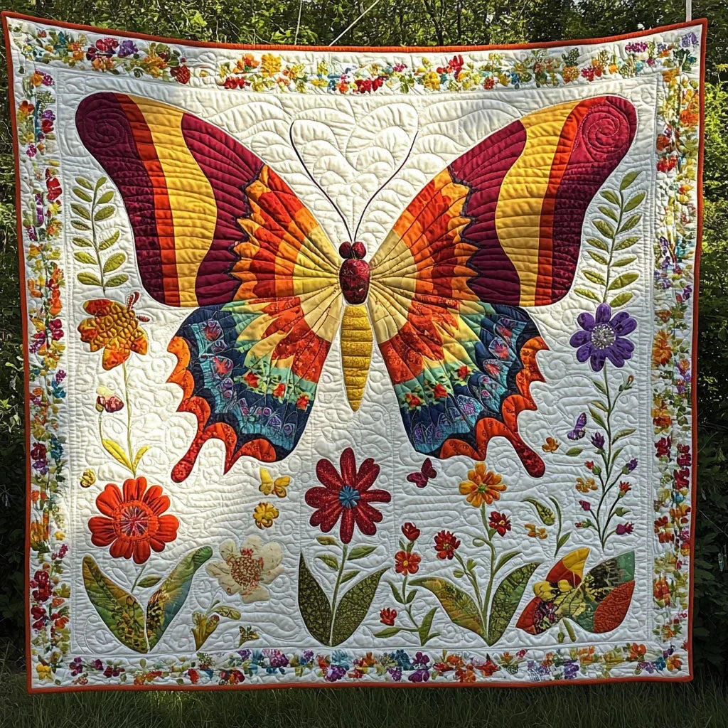 Butterfly Whimsy Quilt Blanket
