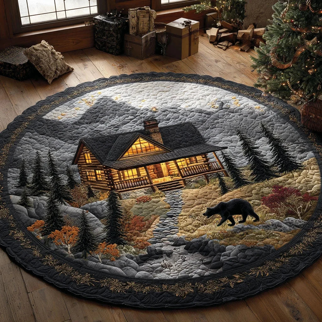 Cabin Twilight Quilted Round Mat