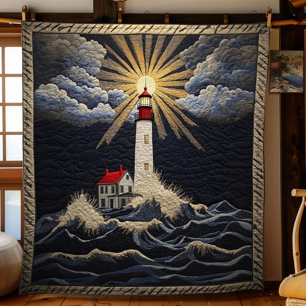 Calm Within The Storm Quilt Blanket