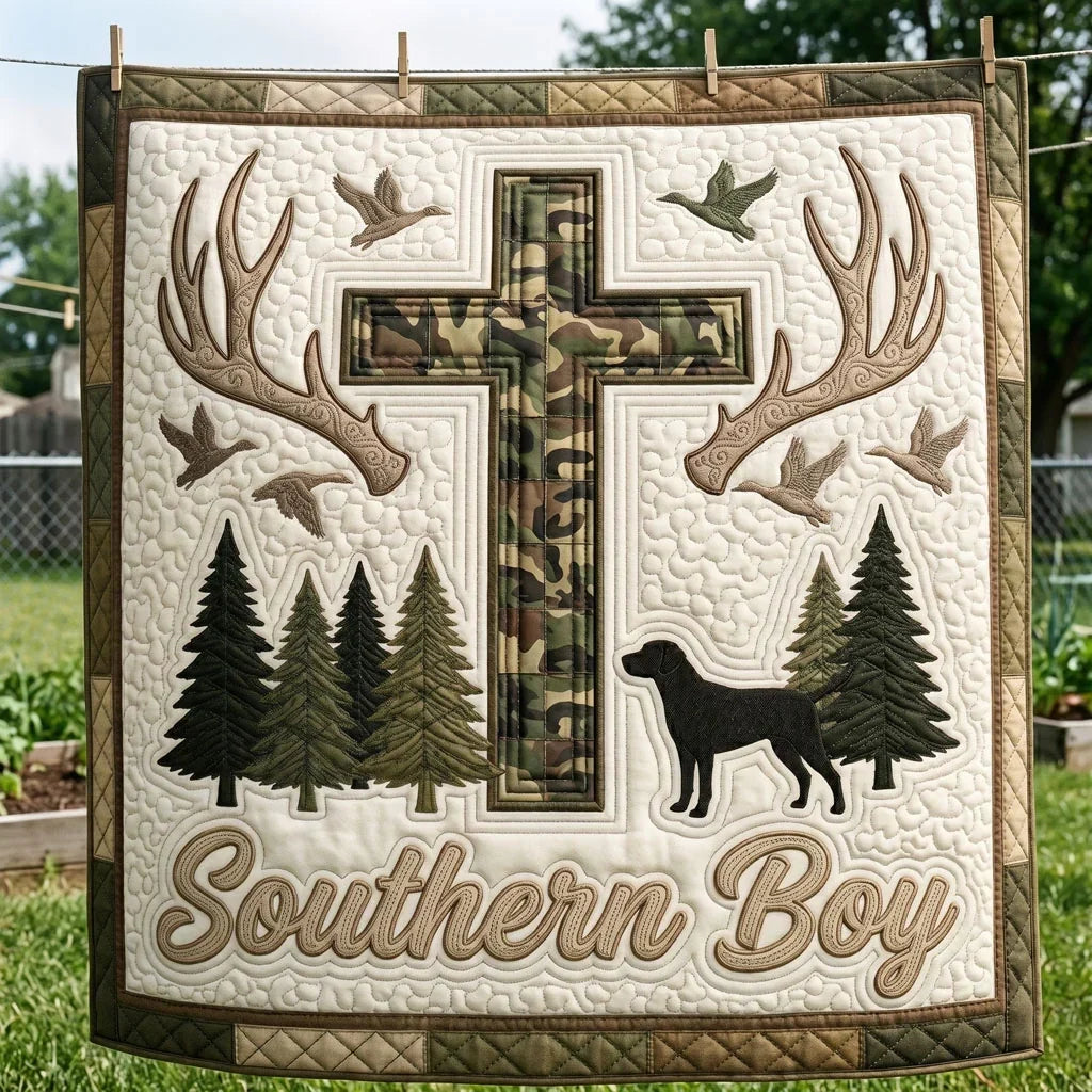 Camo Southern Faith Quilt Blanket