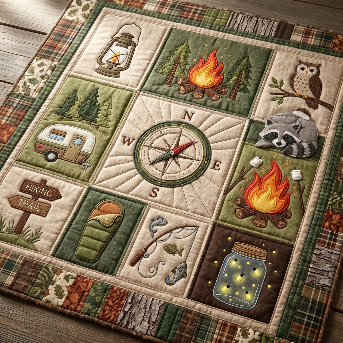 Camping Lovers Quilt Blanket