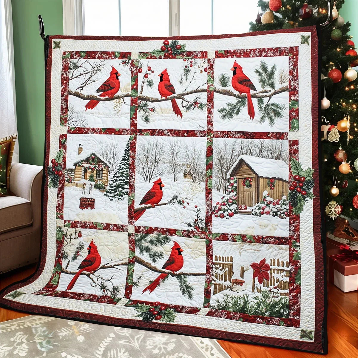 Cardinal Color Quilt Blanket
