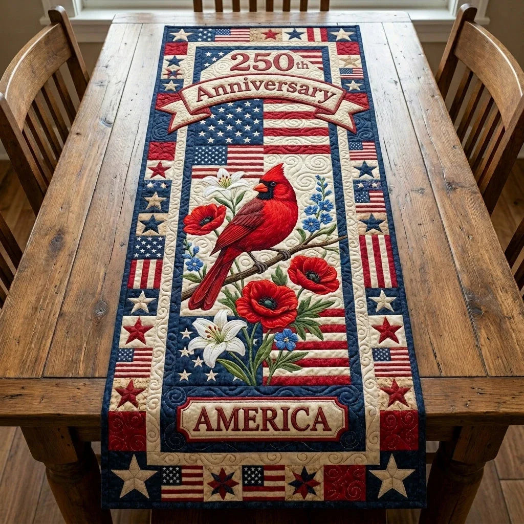 Cardinal Legacy Quilted Table Runner