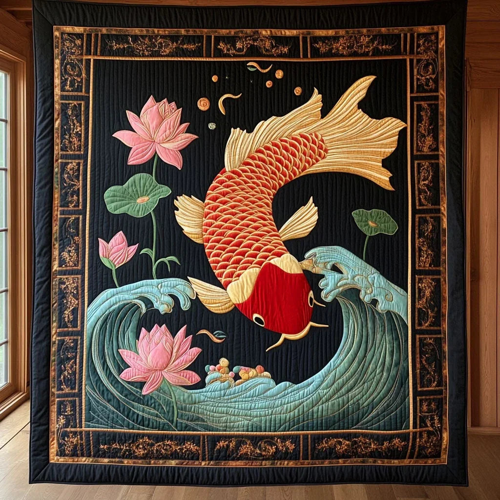 Carp Ascension Quilt Blanket