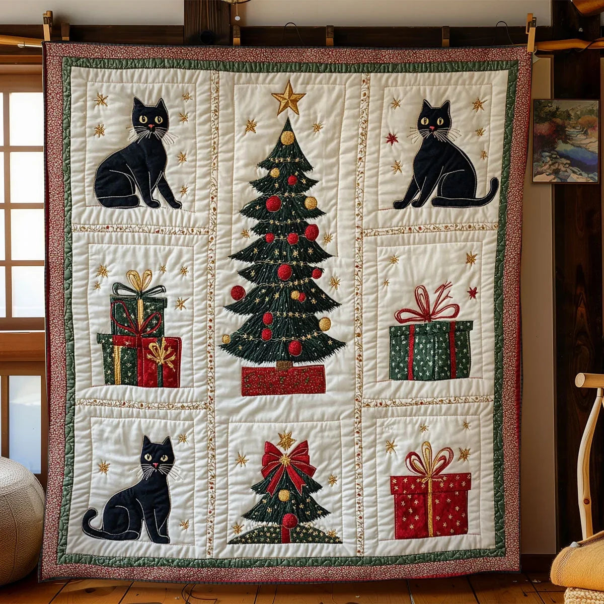 Cat Charm Quilt Blanket