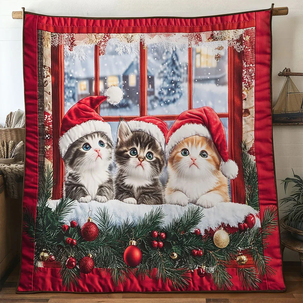 Cat Merry Moments Quilt Blanket