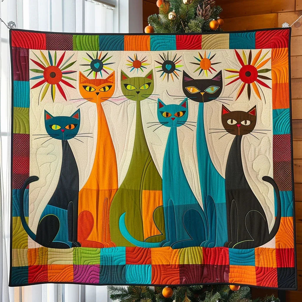 Cat Parade Quilt Blanket