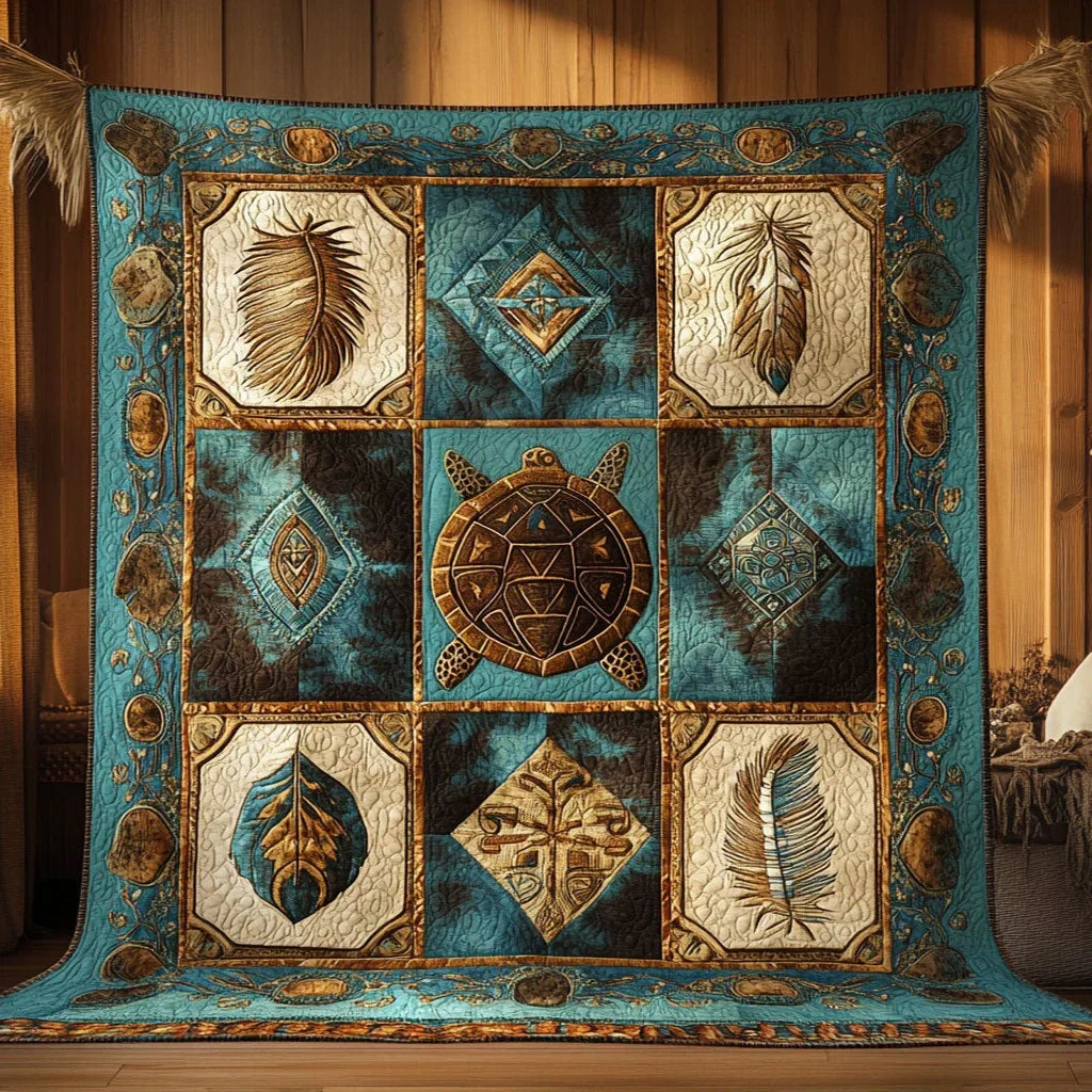 Celestial Turtle Quilt Blanket