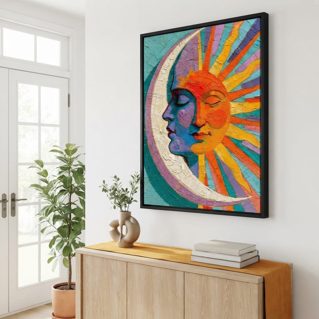 Celestial Union Of The Divided Day Canvas Wall Art