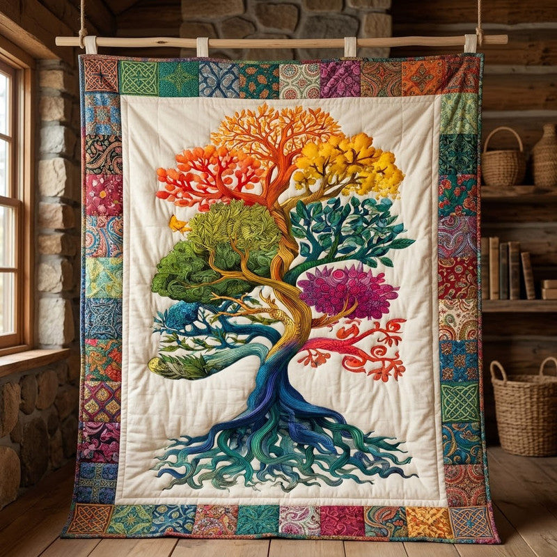 Celtic Roots Quilt Blanket - Quilted Blanket by Wild and Way