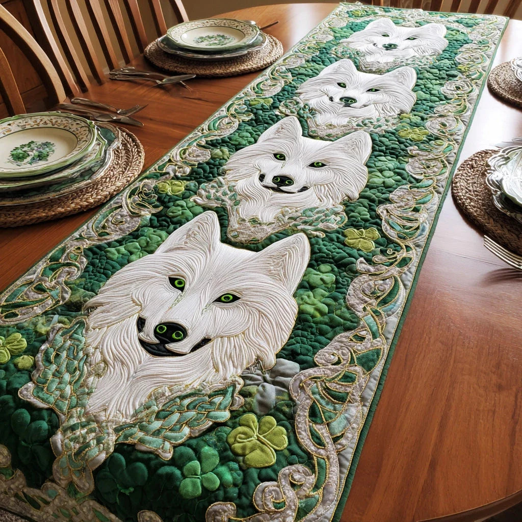 Celtic Wolf Guardian Quilted Table Runner