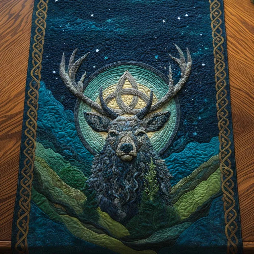 Cernunnos Night Quilted Table Runner