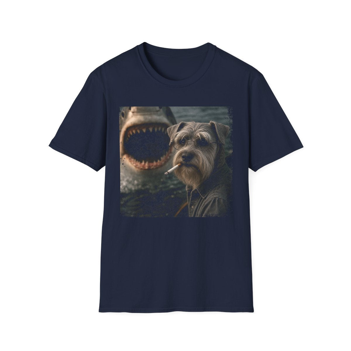 Cesky Terrier and Shark Tee