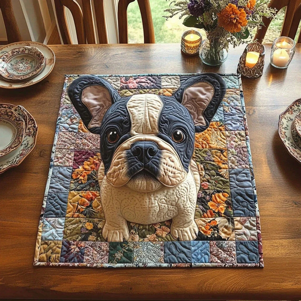 Chic Frenchie Quilted Table Topper