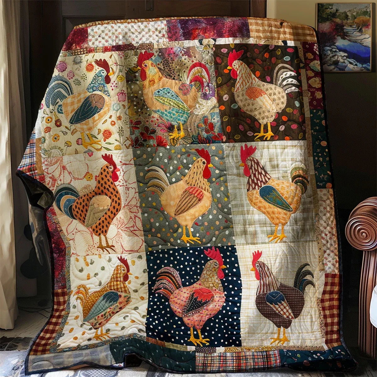 Chicken Quilt Blanket