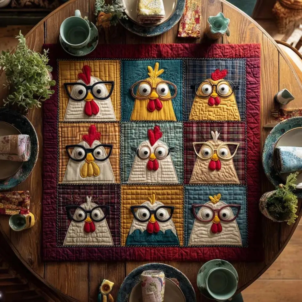 Chicky Chic Quilted Table Topper