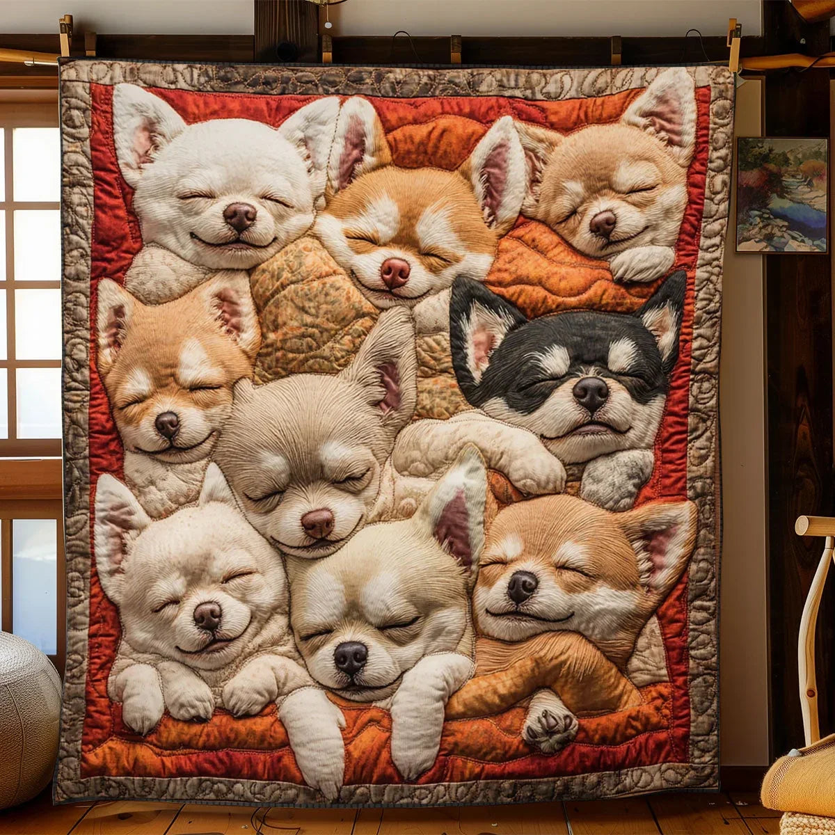 Chihuahua's Nap Quilt Blanket
