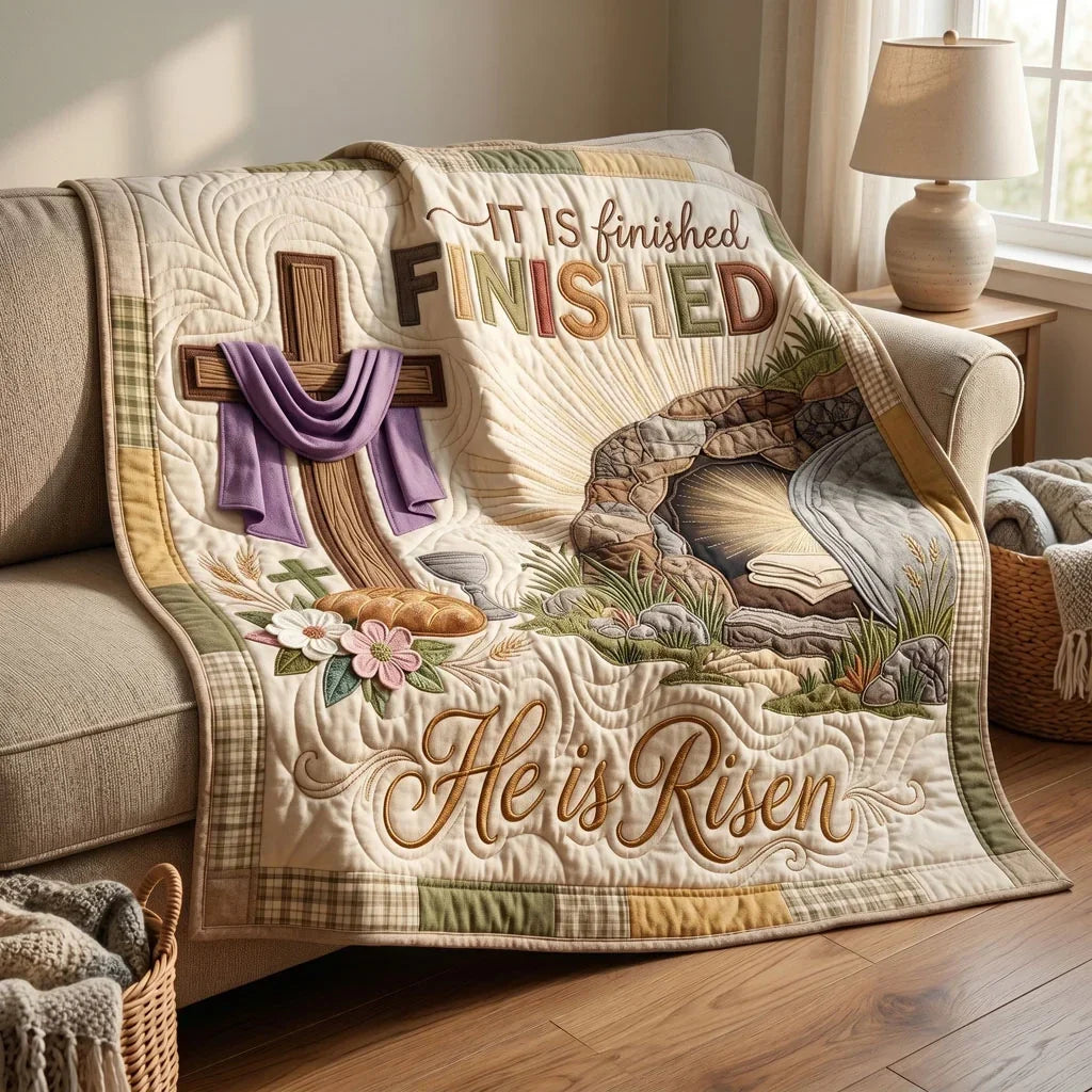 Christian Resurrection Cross Quilt Blanket