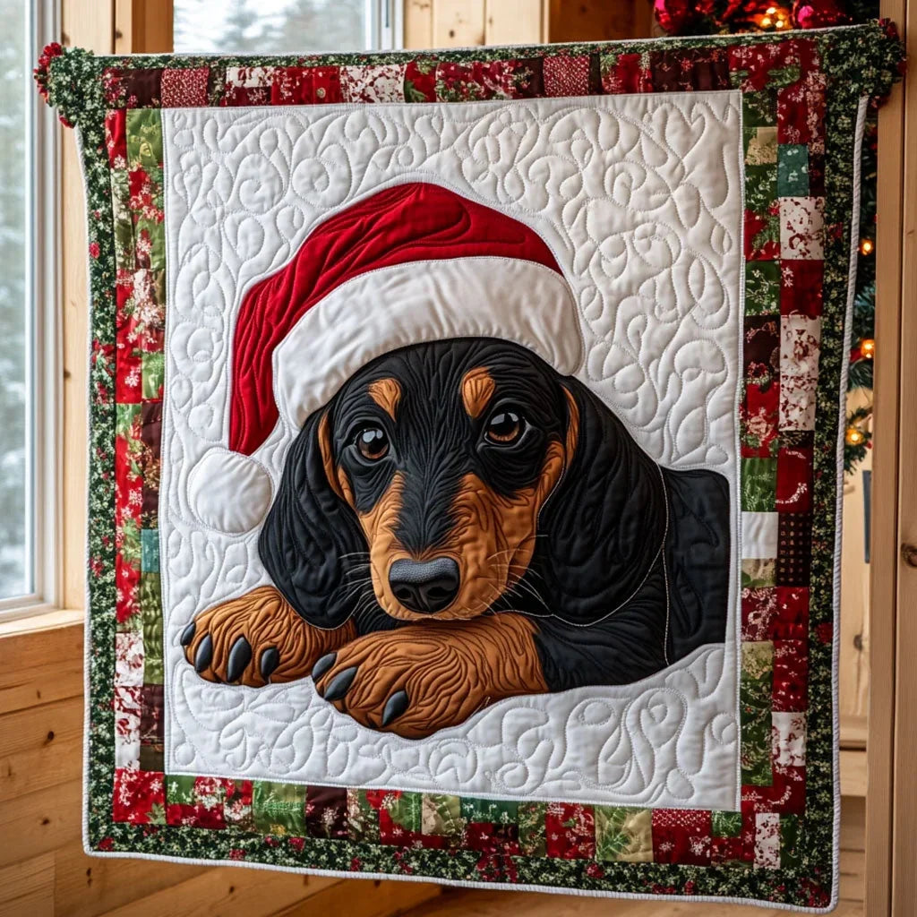 Christmas Pup Quilt Blanket