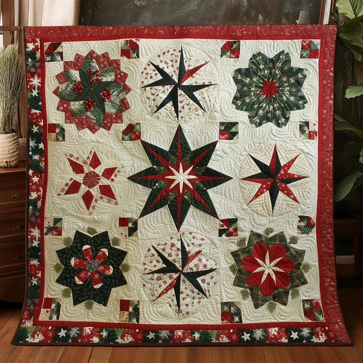 Christmas Starlight Quilt Blanket